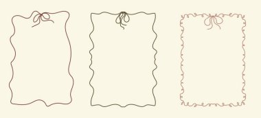 El Çizimi Kaprisli Çerçeve Çizgisi