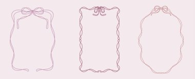 Tuhaf El Çizimi Vintage Çerçeve Seti