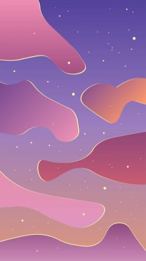 Yıldızlı Günbatımı Fantezi Gökyüzü Manzarası Duvar Kağıdı