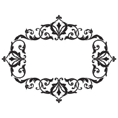 Vintage Barok çerçeve kaydırma süsleme oyma
