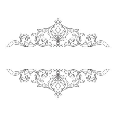 Vintage Barok çerçeve kaydırma süsleme oyma