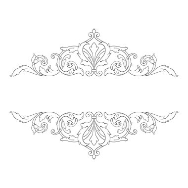 Vintage Barok çerçeve kaydırma süsleme oyma