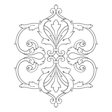 Vintage Barok çerçeve kaydırma süsleme oyma