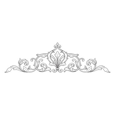 Vintage Barok çerçeve kaydırma süsleme oyma