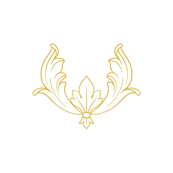 Złota Rama Granica Stylu Barokowym Elementy Dekoracyjne Dla Twojego Projektu — Zdjęcie stockowe