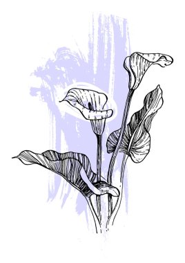 Moda renklerinde çağdaş sanat çiçekli posterler. Soyut el çiçekleri, geometrik elementleri ve vuruşları, yaprakları ve çiçekleri çizer. 