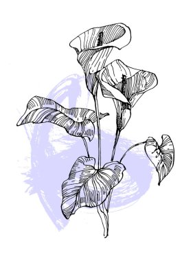 Moda renklerinde çağdaş sanat çiçekli posterler. Soyut el çiçekleri, geometrik elementleri ve vuruşları, yaprakları ve çiçekleri çizer. 