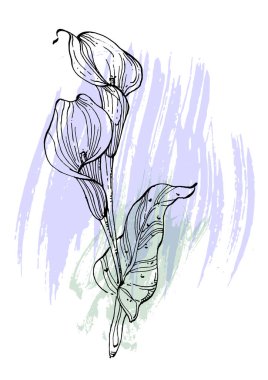 Moda renklerinde çağdaş sanat çiçekli posterler. Soyut el çiçekleri, geometrik elementleri ve vuruşları, yaprakları ve çiçekleri çizer. 