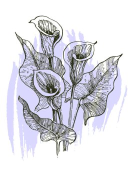 Moda renklerinde çağdaş sanat çiçekli posterler. Soyut el çiçekleri, geometrik elementleri ve vuruşları, yaprakları ve çiçekleri çizer. 