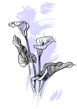 Moda renklerinde çağdaş sanat çiçekli posterler. Soyut el çiçekleri, geometrik elementleri ve vuruşları, yaprakları ve çiçekleri çizer. 