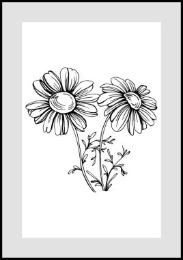 Moda renklerinde çağdaş sanat çiçekli posterler. Soyut el çiçekleri, geometrik elementleri ve vuruşları, yaprakları ve çiçekleri çizer. 