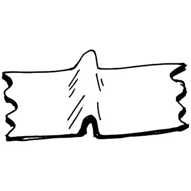 Yapıştırıcı veya maskeleme bandı izole edildi. 