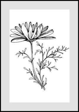 Moda renklerinde çağdaş sanat çiçekli posterler. Soyut el çiçekleri, geometrik elementleri ve vuruşları, yaprakları ve çiçekleri çizer. 