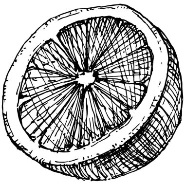 Lemon beyaz arka planda izole edilmiş. Organik yağ oymalı taslak. Güzellik ve kaplıca, kozmetik malzeme. Etiket, poster, broşür, ambalaj için harika