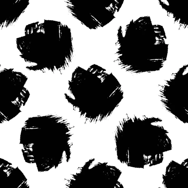 Vector Abstrait Noir Pinceau Éclaboussure Grunge Coup Pinceau Décor Encre — Image vectorielle