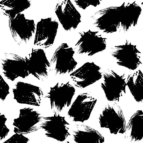 Vector Abstrait Noir Pinceau Éclaboussure Grunge Coup Pinceau Décor Encre — Image vectorielle