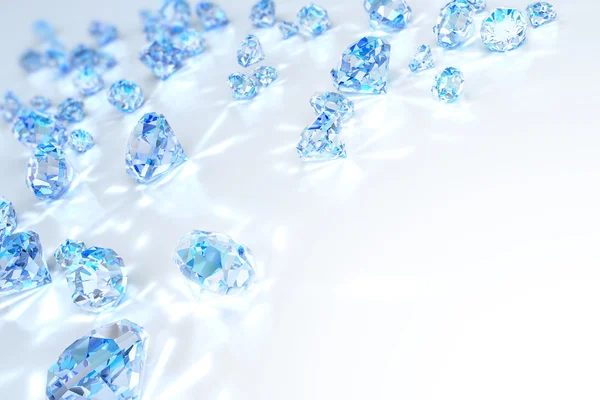 Blue Diamonds Crystals — Stock Photo, Image