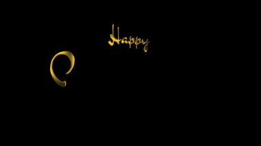 Altın metin, siyah zemin üzerine Mutlu Vatanseverlik Günleri, hatıra için zarif minimalist tasarım veya fotokopi alanı ve lüks metalik tarzla ulusal kutlama.