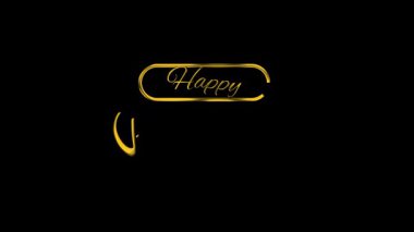 Zarif altın harflerle karanlık bir arkaplanda Barış Günü 'nü kutluyoruz, pürüzsüz dekoratif çizgiler ve sakin ve canlandırıcı tasarımlar için geniş negatif alanlar var..