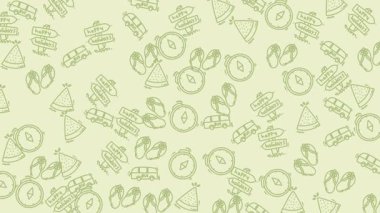 Yumuşak, açık yeşil arka planda kek, rulo ve hamur işleri gibi elle çizilmiş tatlı karalamaları içeren oyuncu, pürüzsüz desenler. Pastane ambalajı, tekstil baskısı ya da şirin tasarım için mükemmel.