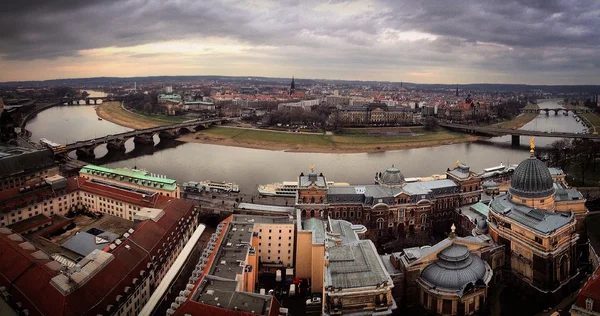 Dresden Cidade vista telhado topo — Fotografia de Stock