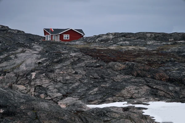 Tradycyjne życie w mieście ilulissat, Grenlandia — Zdjęcie stockowe