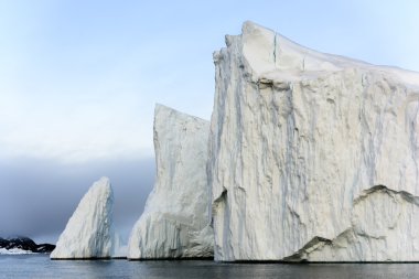 buzullar ve Ilulissat Grönland için geleneksel Alb yaşamı