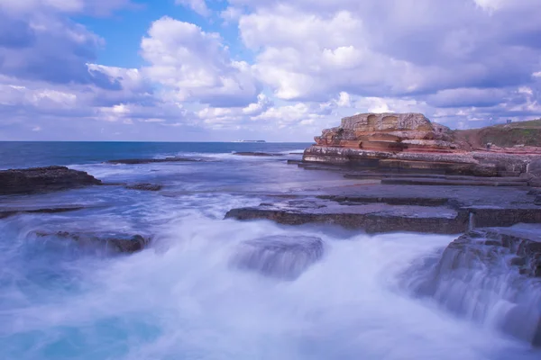 Long exposure of rocks at sunset in Turkey — Stock Photo, Image