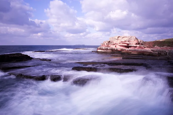 Long exposure sea and rocks in Turkey — Stock Photo, Image