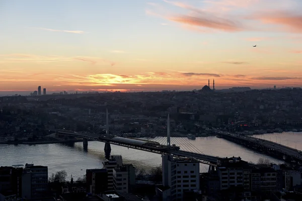 Hora del atardecer de la península histórica de Estambul —  Fotos de Stock