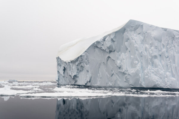 Glaciers are on the arctic ocean at Ilulissat icefjord, Greenland