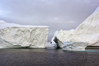 Ilulissat buz, Grönland Kutbu üzerinde büyük buzullar vardır