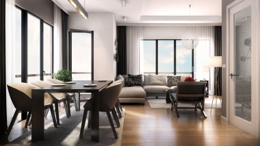3D render konut daire