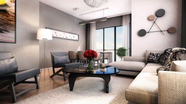 3D render konut daire