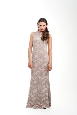 güzel genç moda model Studio poz