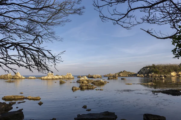 Longexposure příroda střílet na moře s kameny — Stock fotografie