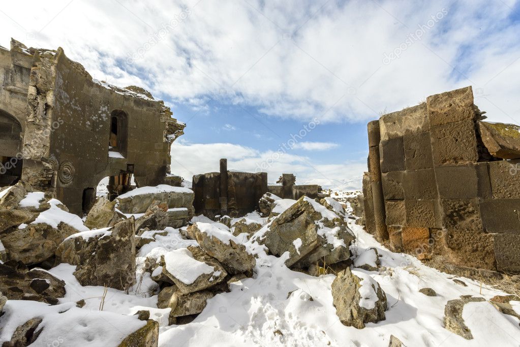 Ani ruins in Kars province to Turkey