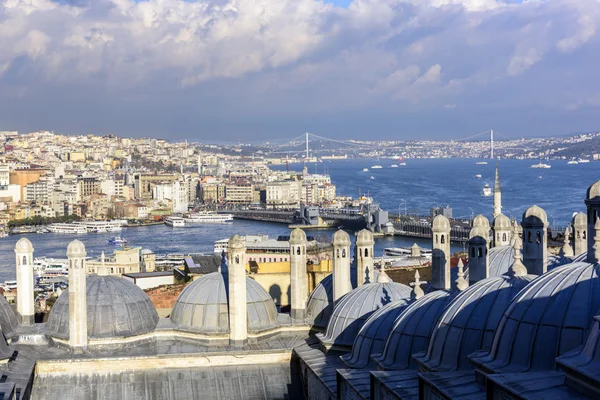 Τζαμί Σουλεϊμάνιγιε από αρχιτεκτονική Σινάν στην Κωνσταντινούπολη, Τουρκία — Φωτογραφία Αρχείου