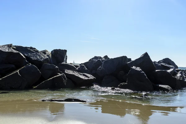 Lunga esposizione girato sulla spiaggia di Santa Monica, Los Angeles, Stati Uniti — Foto Stock