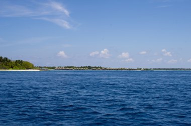 Güzel doğa ve deniz, Maldivler cennet Adaları