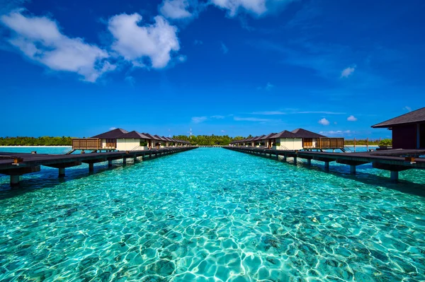 Vacker natur och hav vid paradiset Maldiverna — Stockfoto