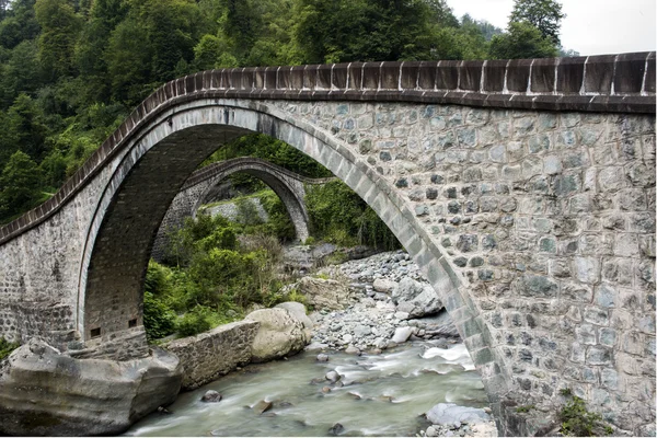 石造りの橋と高原の美しい自然 — ストック写真