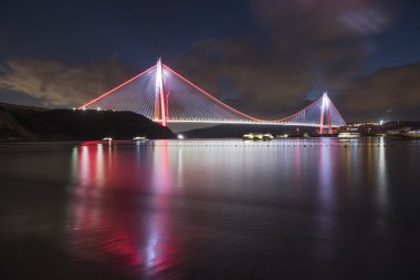 Istanbul boğazı yeni köprü adlı Yavuz Sultan Selim, Istanbul, Türkiye, 1 Eylül 2016.