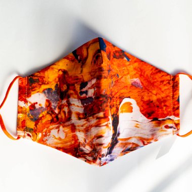 Yazdırma deseni pamuk kumaş yüz maskesi, solunum cihazı