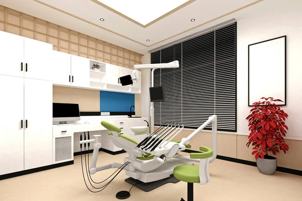 3d render of clinic interior  consulting room  doctor room