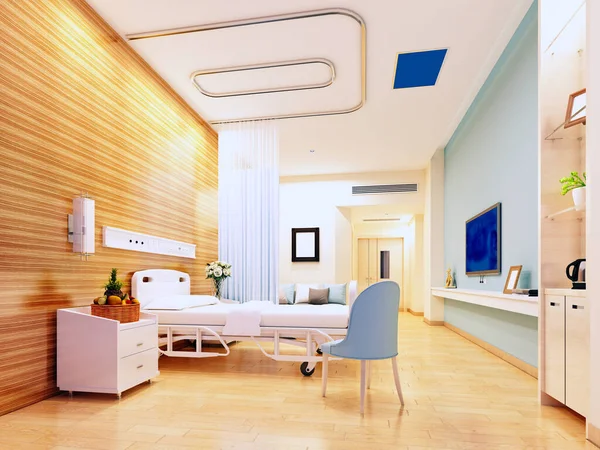 3d render of hospital treatment room, service room