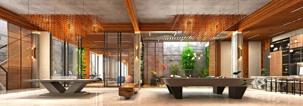 Casa Del Club Renderizado Billar Mesa — Foto de Stock