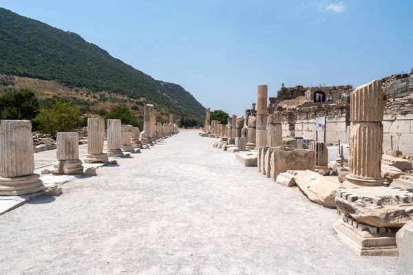 Ephesus Ókori Romváros Selcuk Izmir Törökország 2021 Augusztus — Stock Fotó