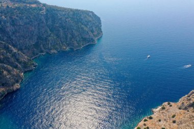 Türkiye 'nin Fethiye kentindeki kelebek vadisinin havadan görünüşü