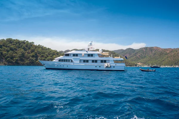 Prachtig Landschap Met Luxe Jachten Gocek Baaien — Stockfoto